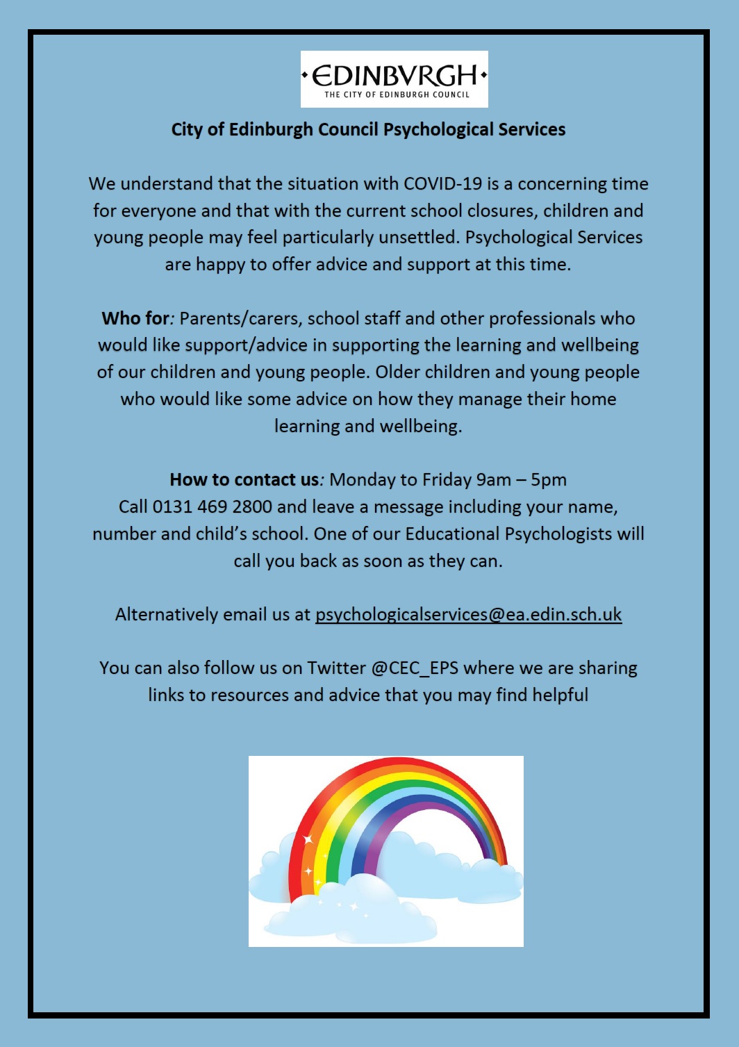 Psychological Services contact details